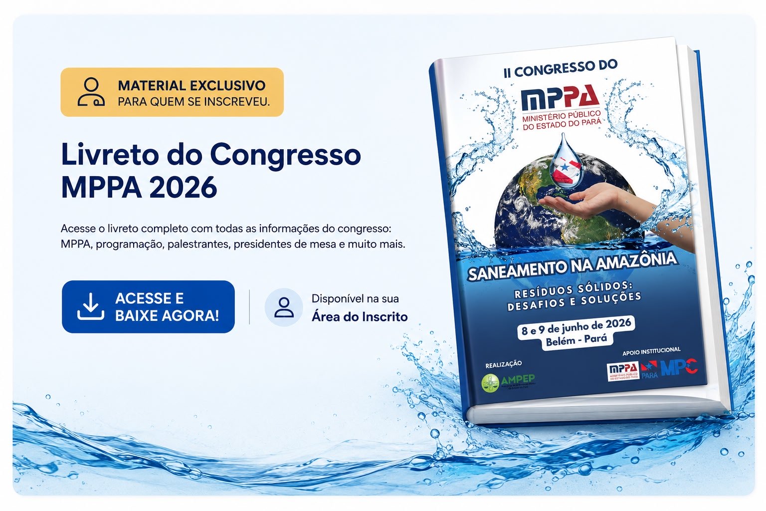 Livreto do Congresso AMPEP 2026 já disponível. Acesse e baixe agora na Área do Inscrito.